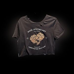 Cropped distressed schitt's creek apothecary tee size s/m